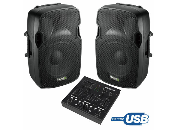 Ibiza Conjunto Som Amplificado 1200W Ibiza Conjunto Som Amplificado 1200W